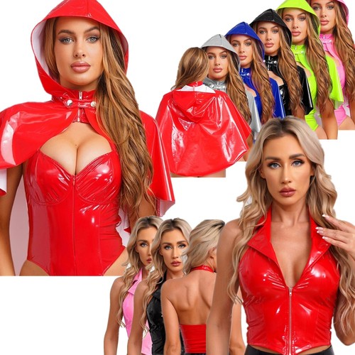 Damen gothic wetlook umhang - damen,