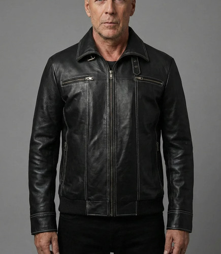 Herren echtleder safari jacke - herren,