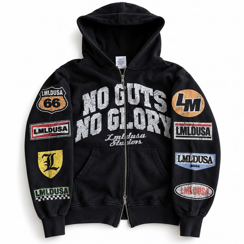 Zip hoodie herren gothic print - hoodie,