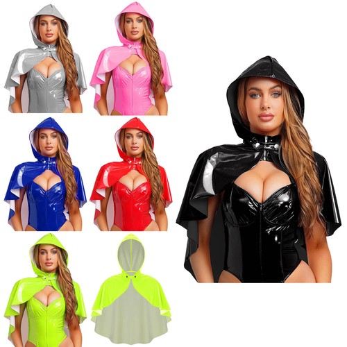 Damen gothic umhang lack leder - umhang,