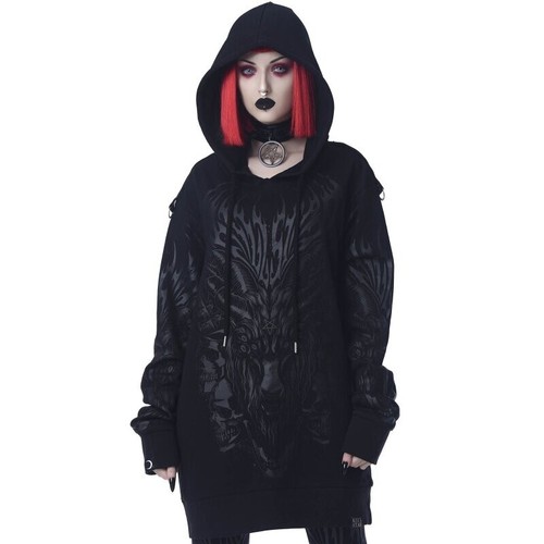 Killstar hoodie kapuze - kapuze, schwarz