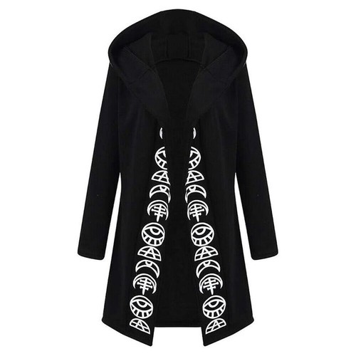 Gothic strickjacke mit kapuze - gothic-strickjacke,