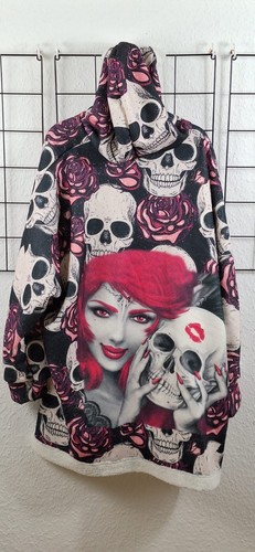 Damen kuscheljacke totenkopf - damen,