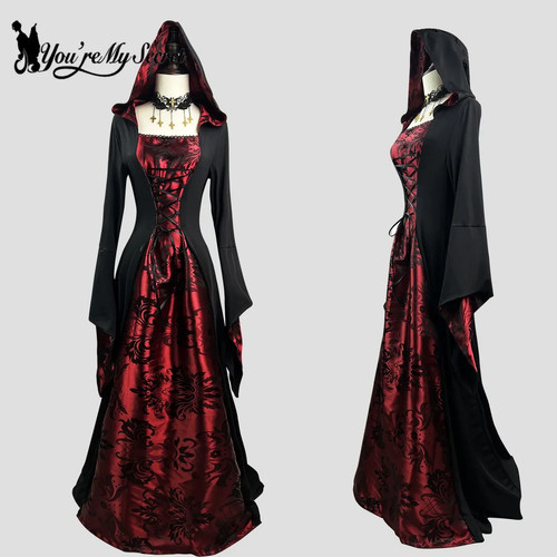 Gothic hexenkleid damen mit - hexenkleid,
