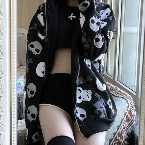 Gothic kapuzenjacke damen - kapuzenjacke,