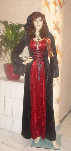 Edel gothic hexe kleid - hexe, kapuze